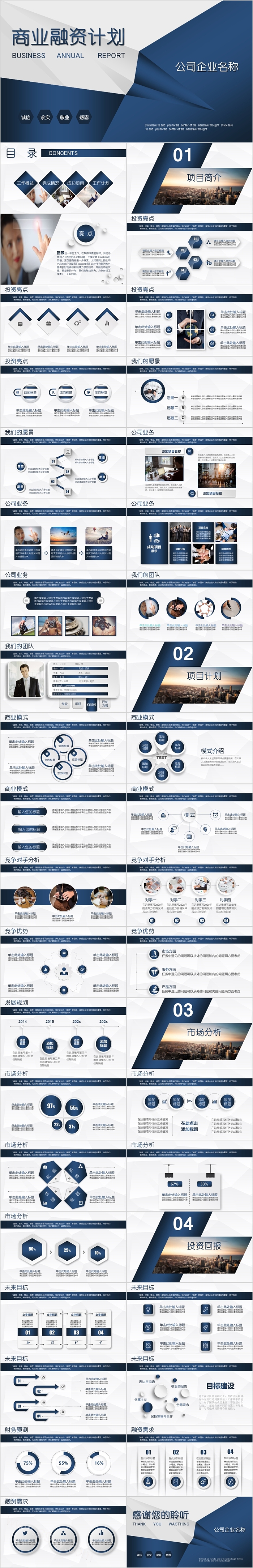 商业融资计划通用ppt模板