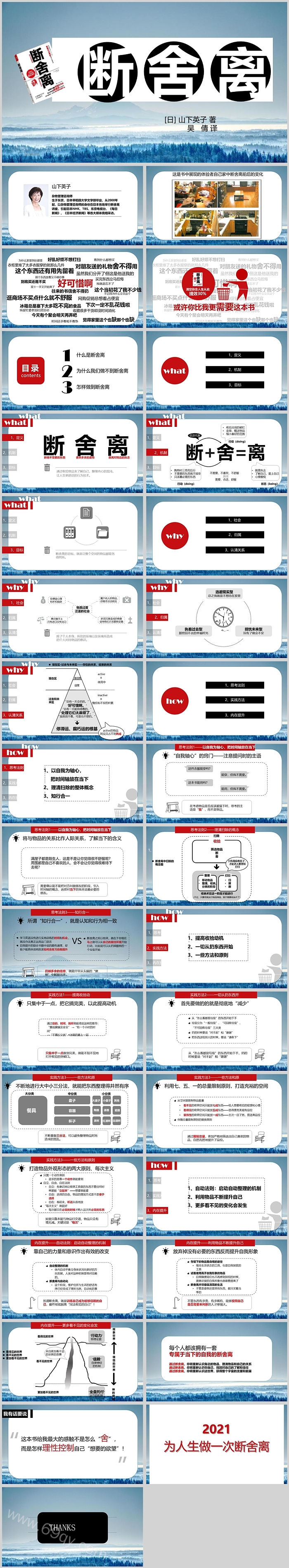 精美断舍离读书分享会PPT课件