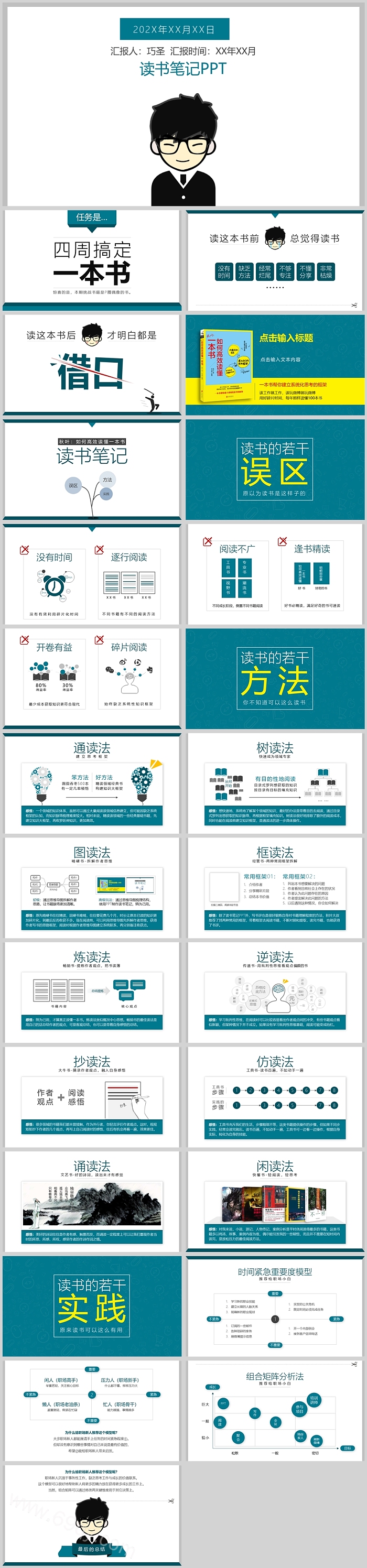 如何高效读懂一本书读书笔记PPT课件