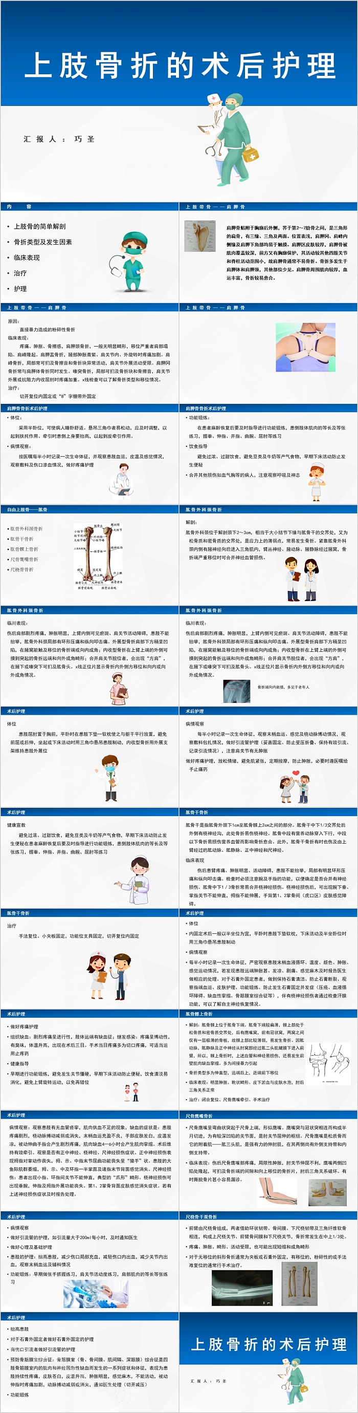 上肢骨折的术后护理PPT模板