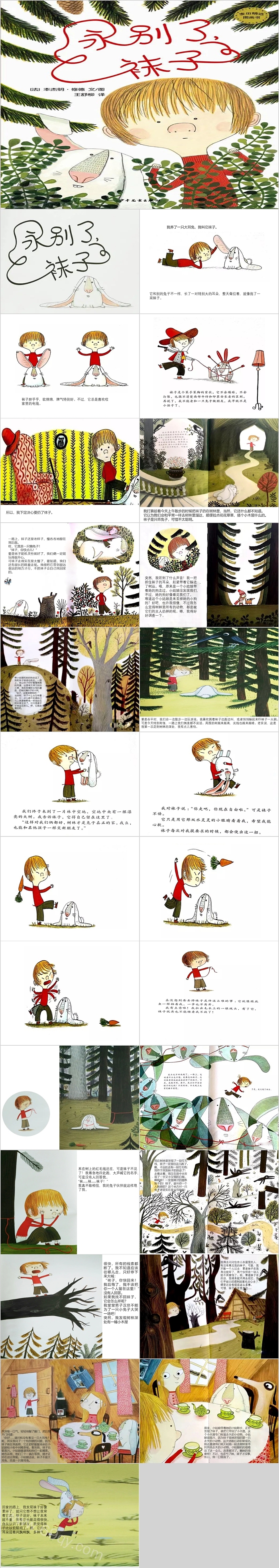 幼儿园大班中班语言《永别了袜子》教育绘本故事PPT模板