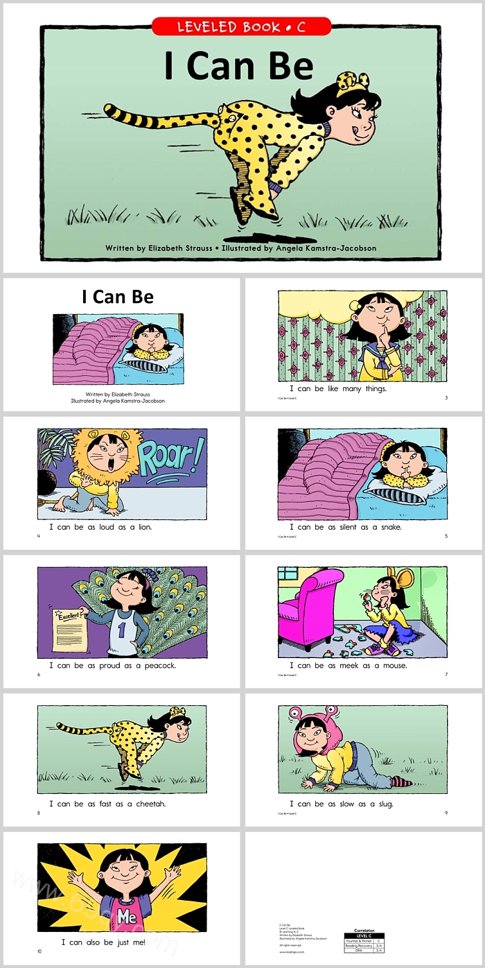 精美小学生卡通英语《I Can Be》绘本故事PPT课件