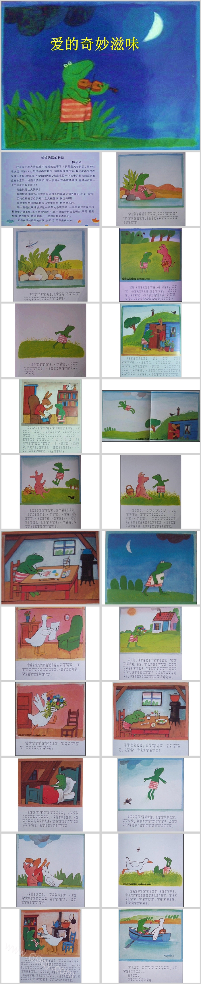 幼儿园青蛙弗洛格成长故事《爱的奇妙滋味》绘本故事PPT课件