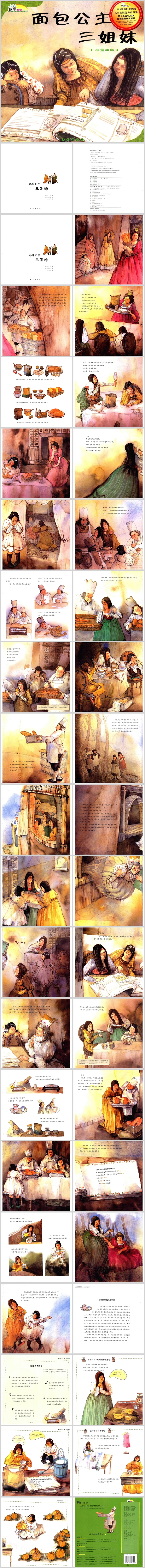 卡通测量工具《面包公主三姐妹》教育数学绘本故事PPT课件