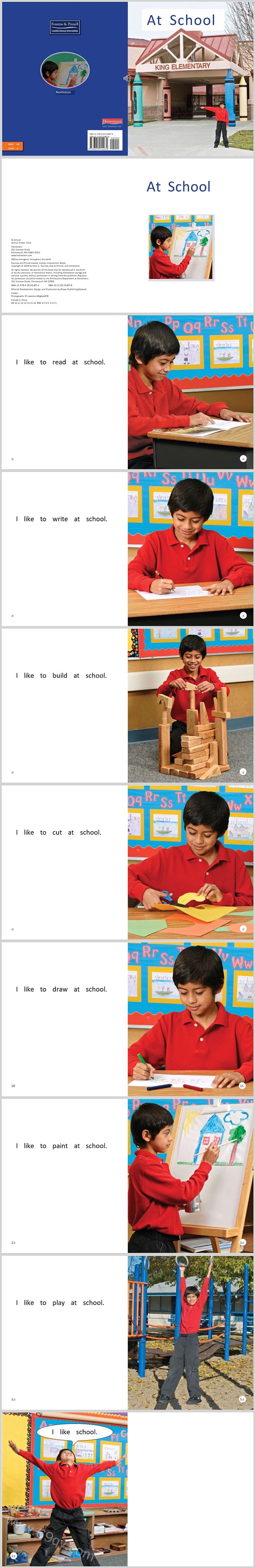 小学牛津树《At School》在学校英文绘本故事PPT课件（图文）