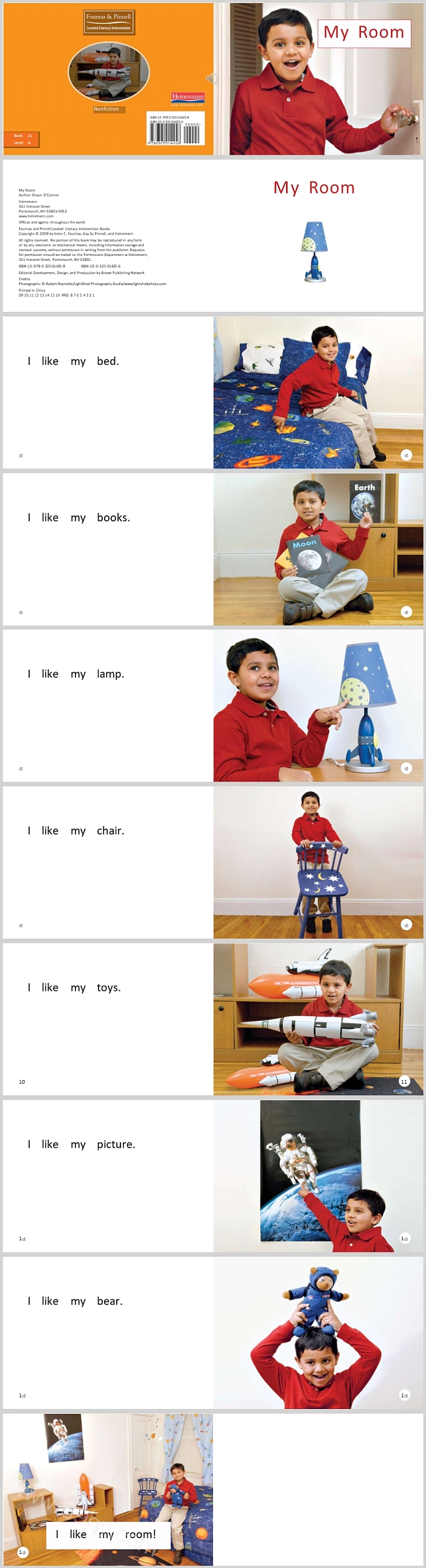 卡通小学英语我的房间《My Room》英文绘本故事PPT课件