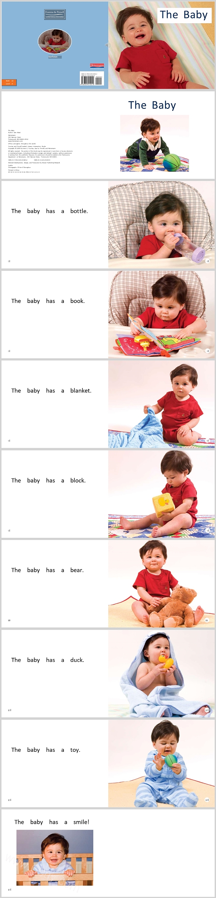 卡通海尼曼英语小男孩《The Baby》英文教育教学绘本故事PPT课件