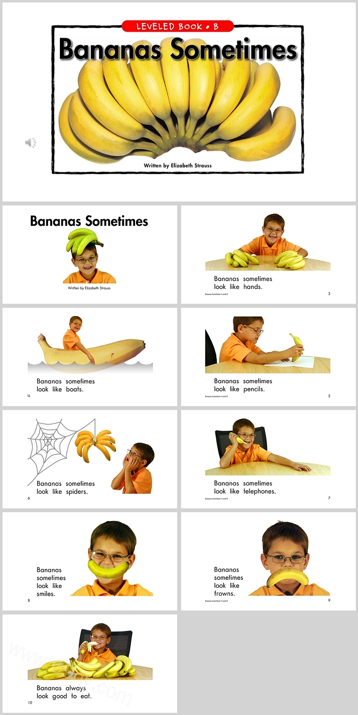 小学英语阅读《Bananas Sometimes》有时吃香蕉英文绘本课件PPT
