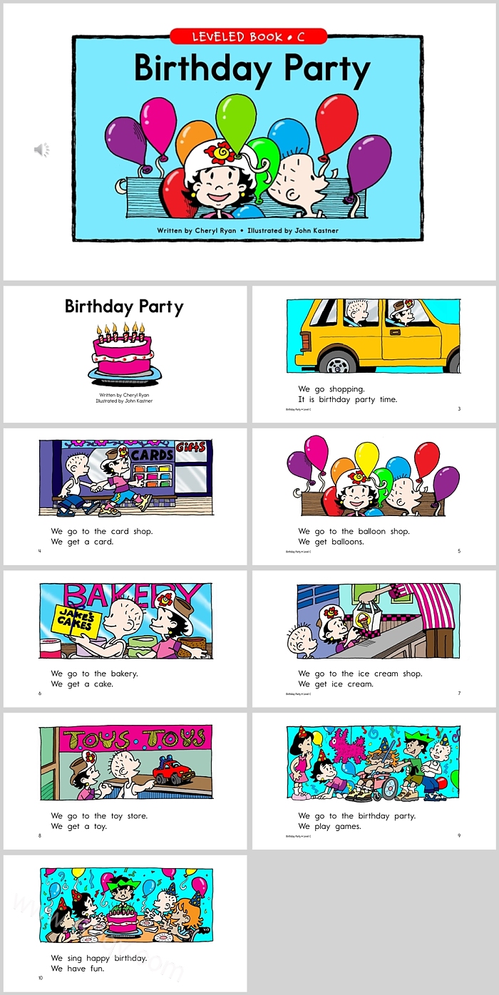 生日聚会《Birthday Party》英文绘本故事PPT课件