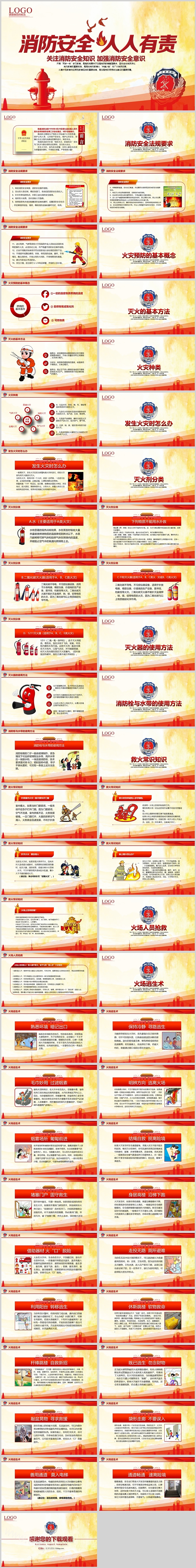 关注消防安全知识加强消防安全意识 PPT