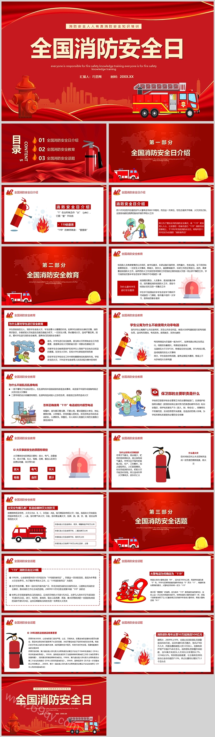 全国消防安全日消防安全知识培训ppt课件