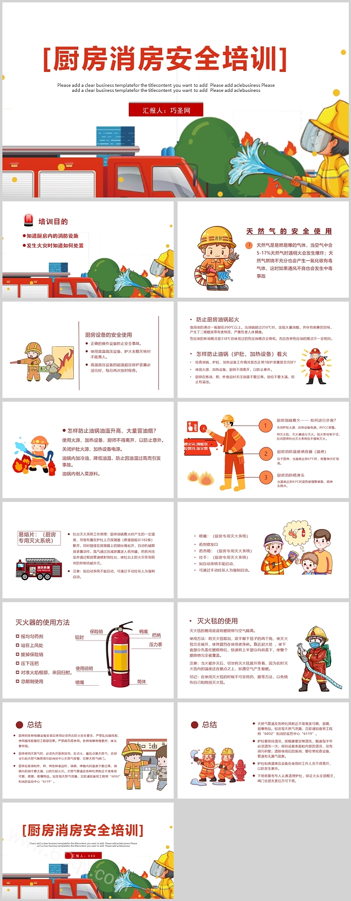 精美实用厨房消房安全培训PPT课件