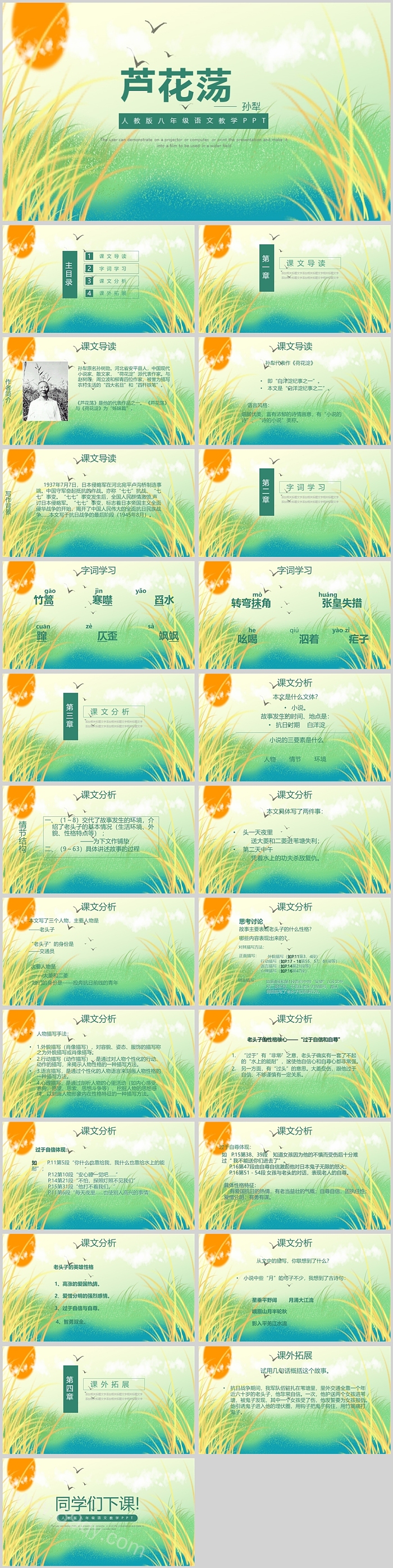 芦花荡人教版八年级语文教学PPT课件