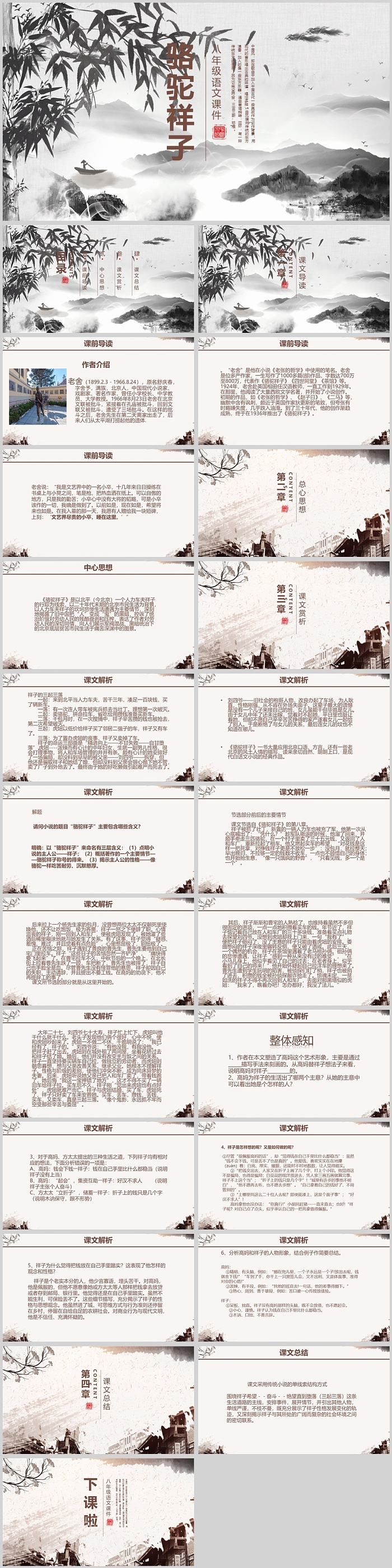 骆驼祥子八年级语文课件PPT