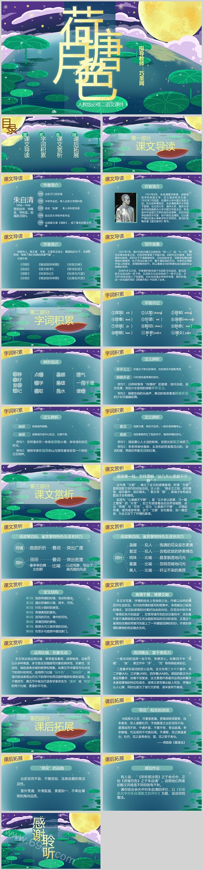 人教版必修二荷塘月色PPT课件