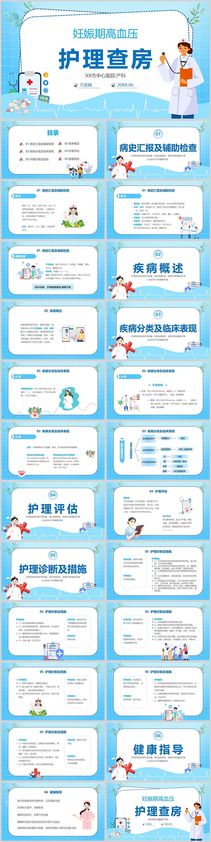 简约妊娠期高血压护理查房PPT课件