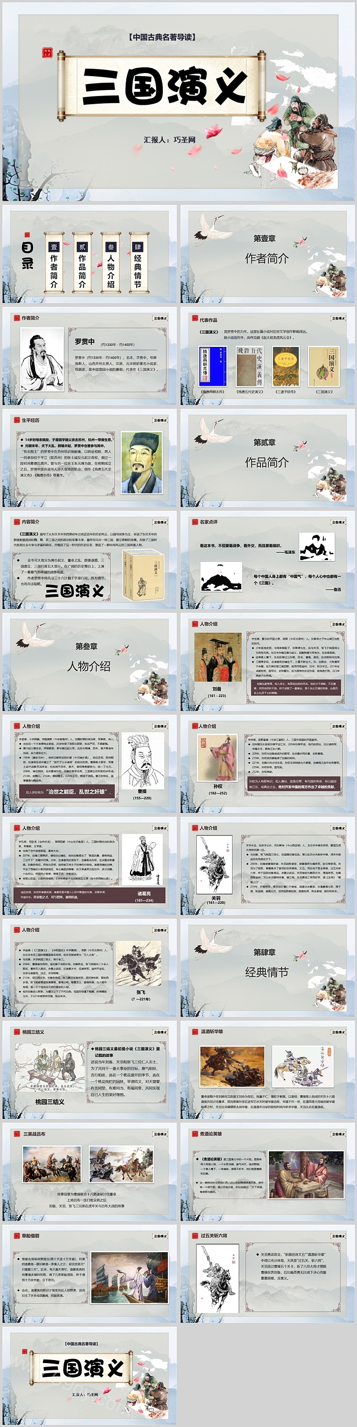 中国古典四大名名著导读《三国演义》PPT课件（精编版）