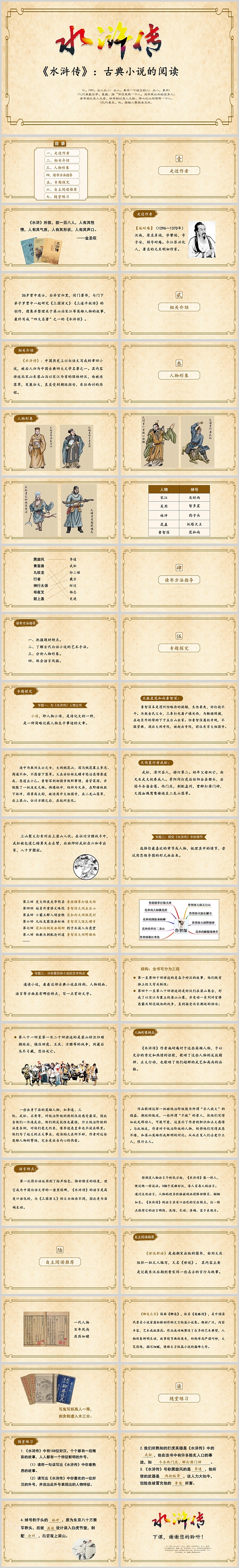 水浒传古典小说的阅读PPT课件