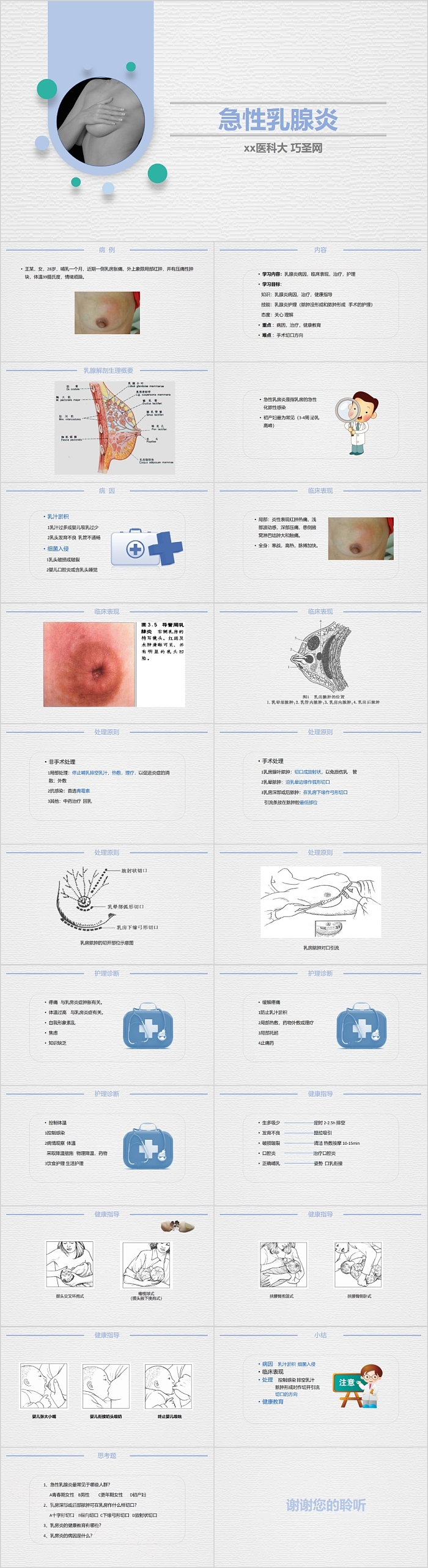 内容型急性乳腺炎妇科护理学习PPT课件