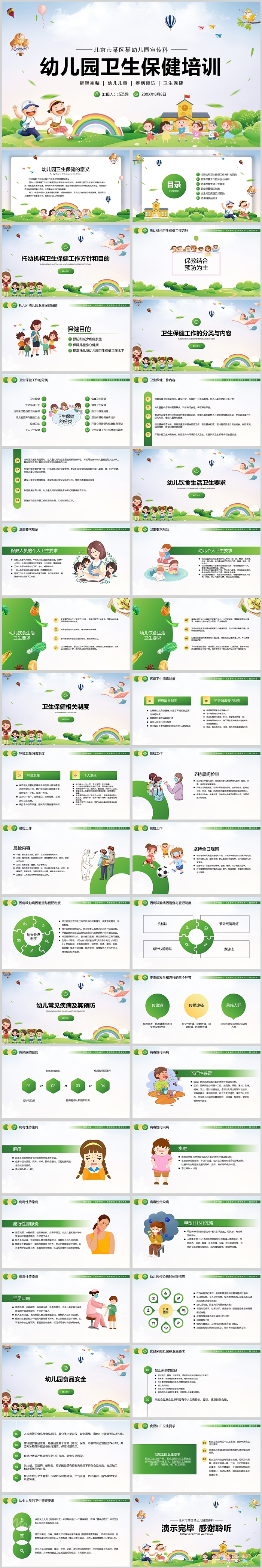 精美成品课件幼儿园卫生保健培训PPT课件