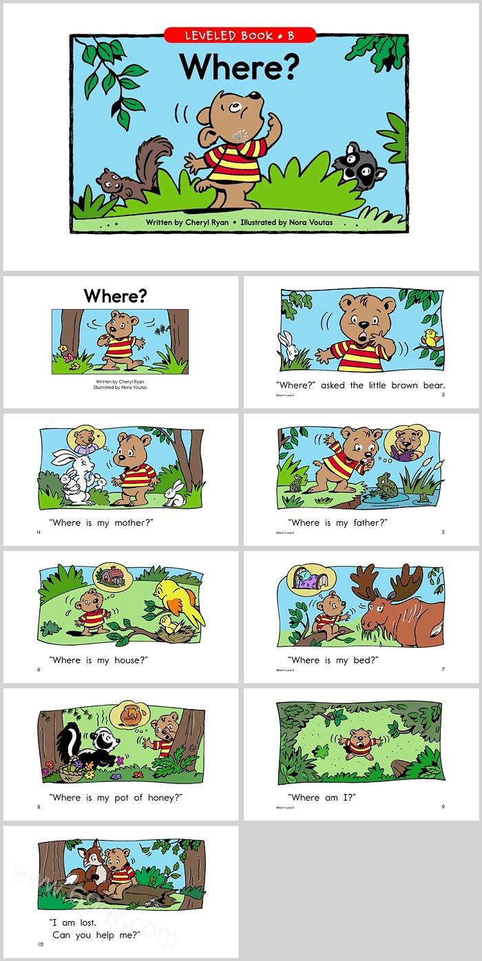 简单小学一年级《Where哪儿》英文绘本故事PPT课件