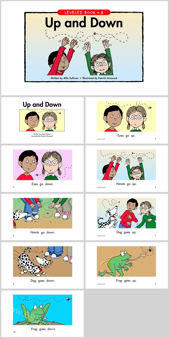 幼儿园小班小学《Up and Down》上和下英文绘本故事PPT课件