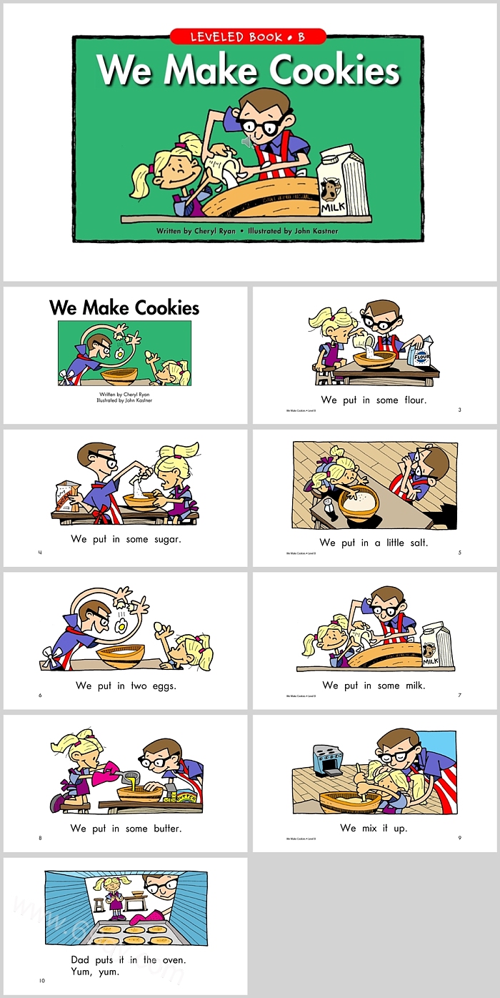We Make Cookies我们做了一个曲奇饼英文绘本故事PPT课件