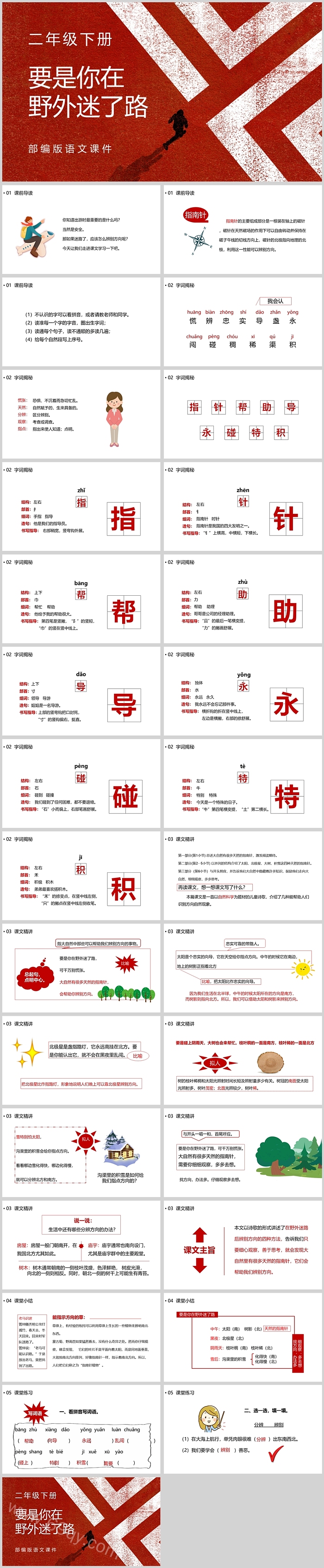 二年级语文要是你在野外迷了路PPT课件
