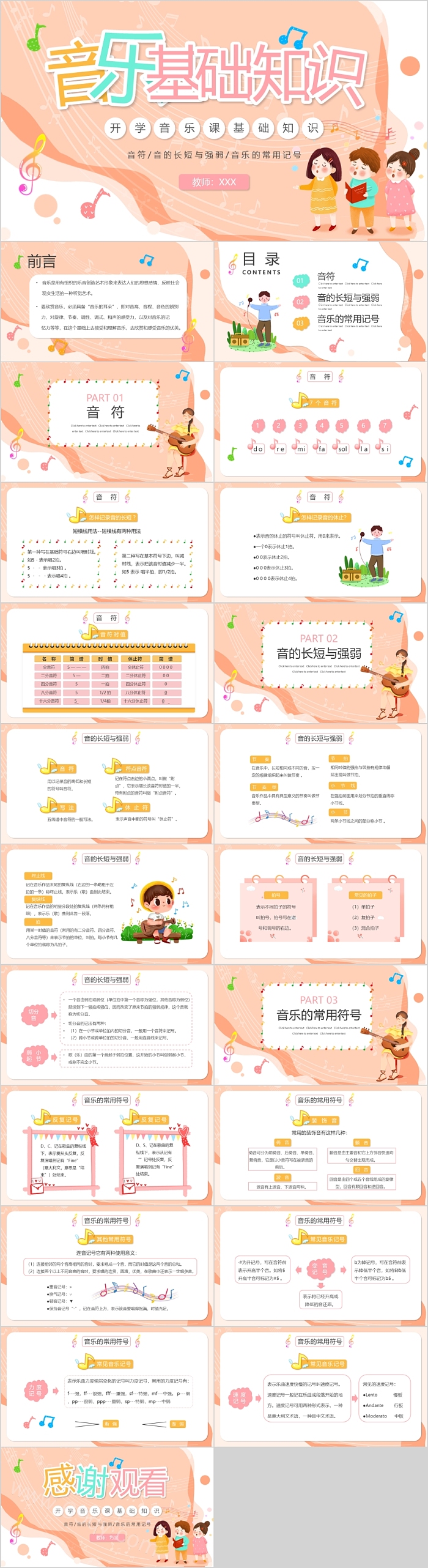 小学开学音乐课基础知识ppt课件