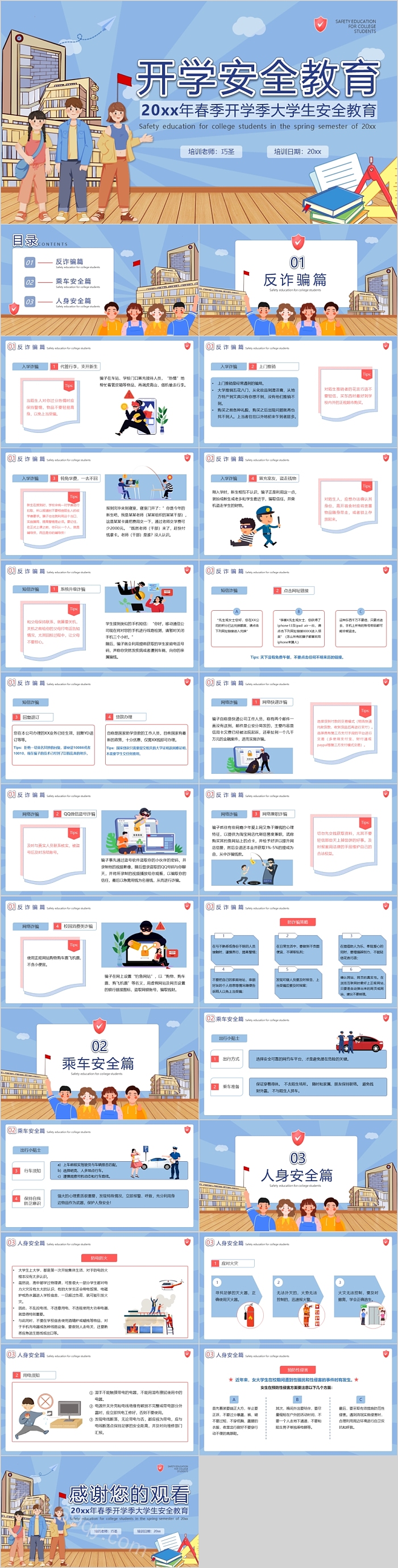 春季开学季大学生安全教育ppt课件