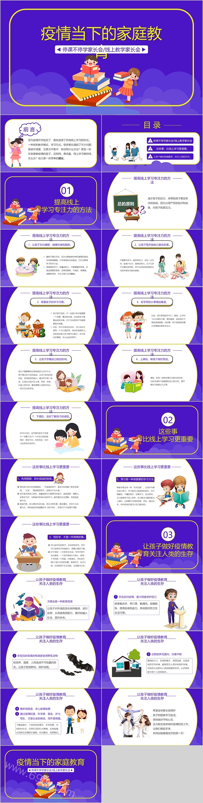 疫情当下线上的家庭教育ppt课件