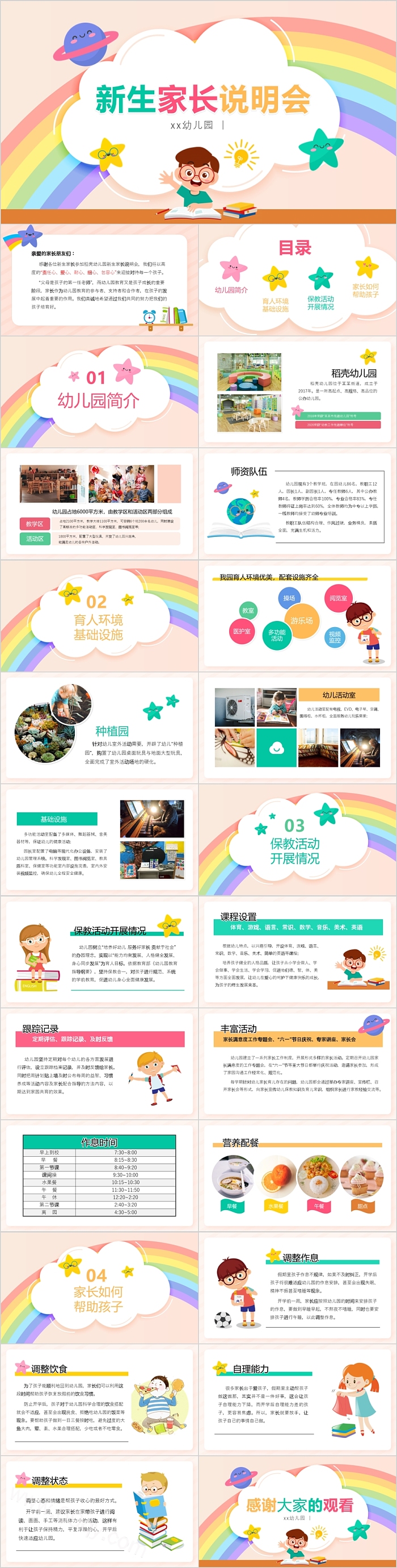 新生家长说明会幼儿园通用PPT课件