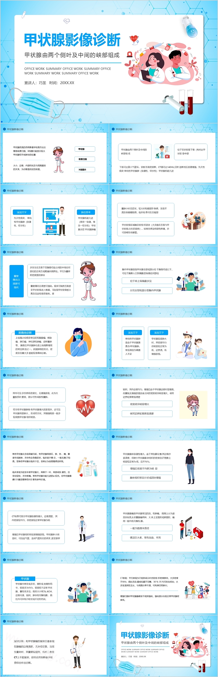 甲状腺疾病甲状腺影像诊断教学课件PPT模板