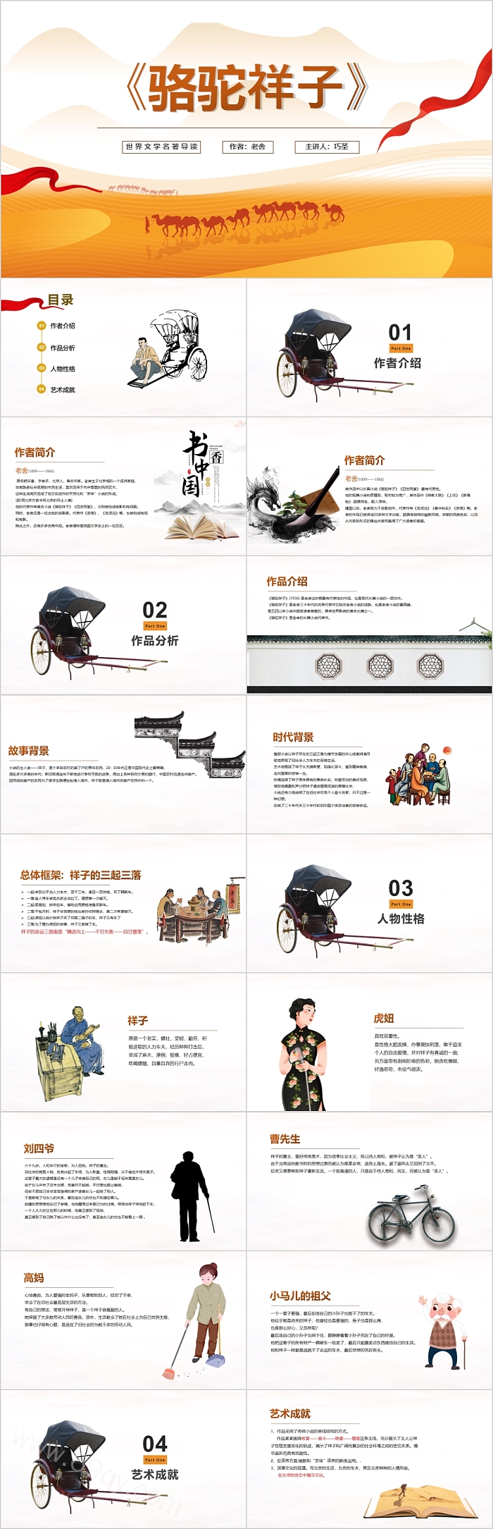 骆驼样子之世界文学名著导读分享会PPT课件
