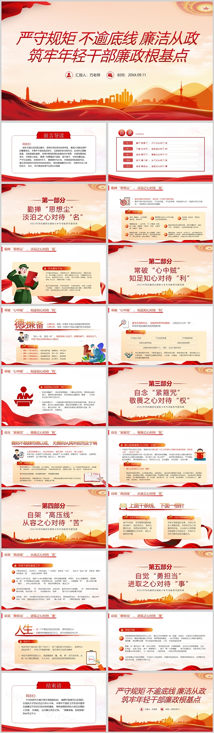严守规矩不逾底线廉洁从政筑牢年轻干部廉政根基点PPT课件