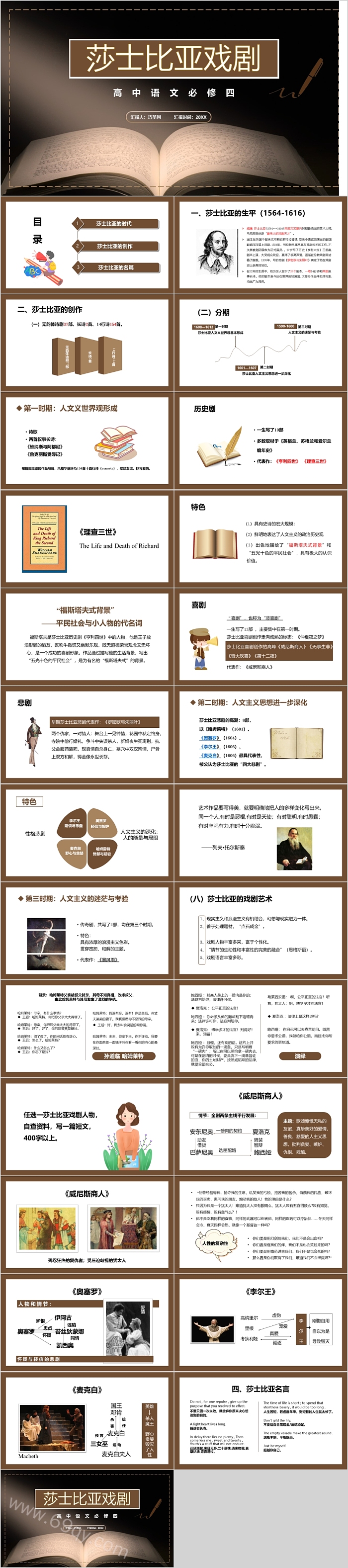 高中语文必修四莎士比亚戏剧PPT课件