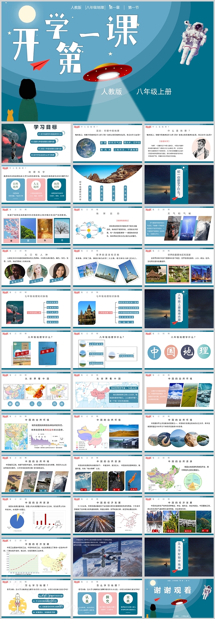 人教版八年级地理开学第一课PPT课件