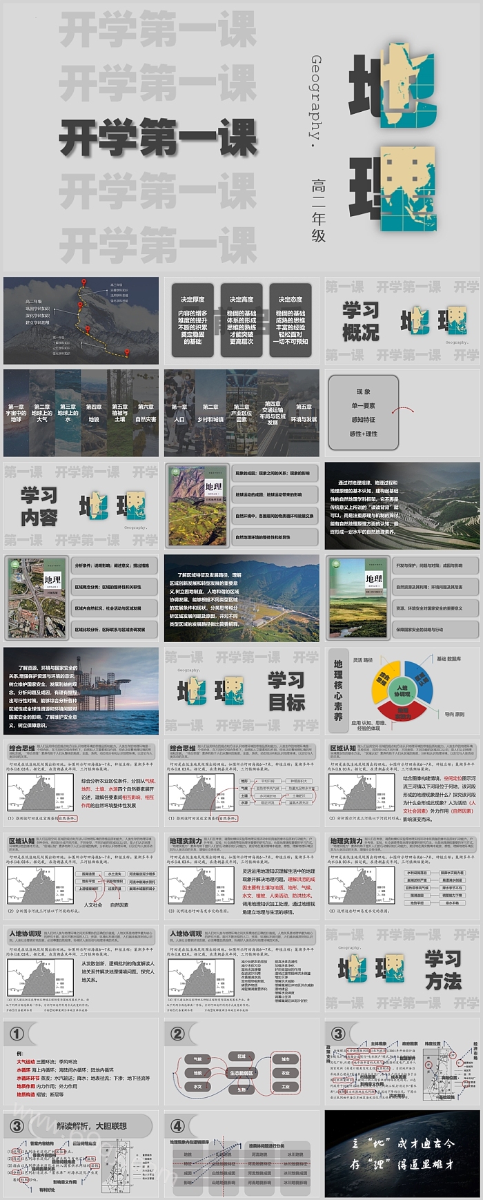 高中高二地理开学第一课PPT课件（共21张ppt）