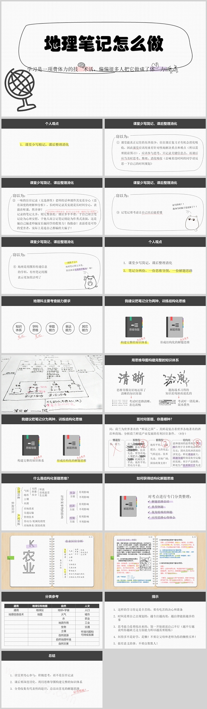 优质高中高一地理笔记怎么做地理开学第一课PPT课件