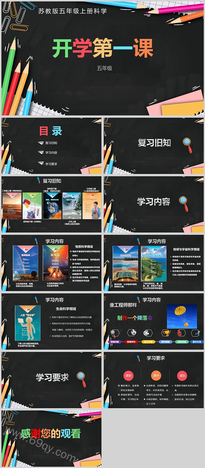 苏教版五年级上册科学开学第一课PPT课件