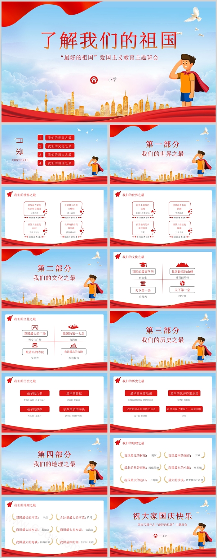 了解我们的祖国最好的祖国爱国主义教育主题班会PPT
