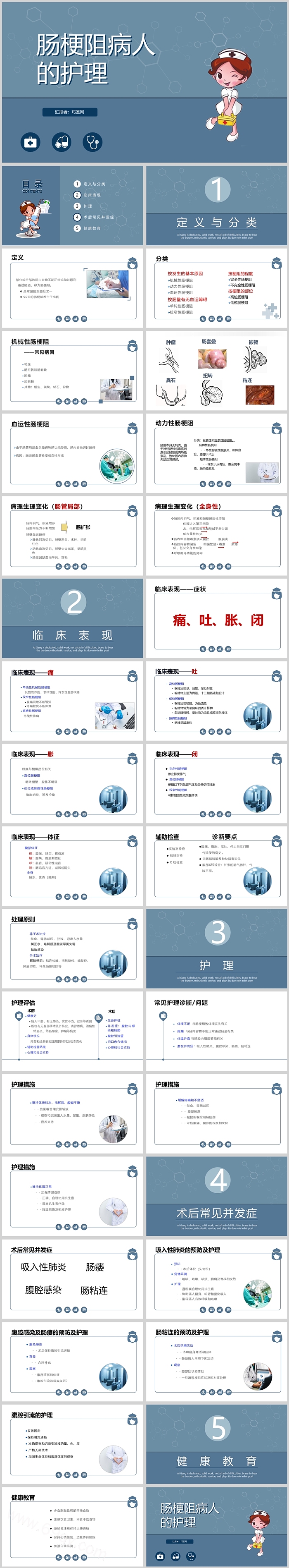 肠梗阻病人的护理措施教学课件PPT模板