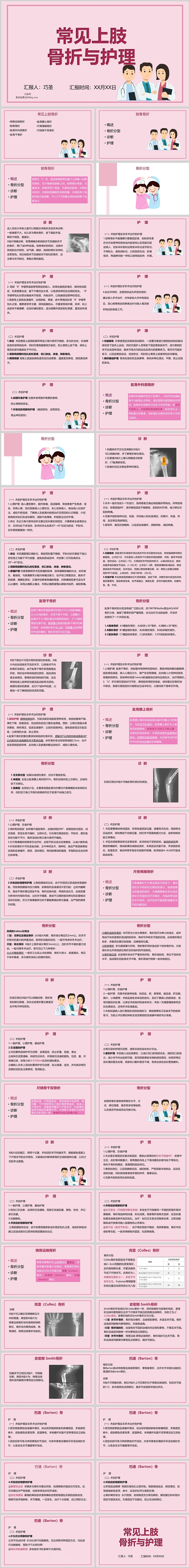 粉色常见上肢骨折与患者的护理查房ppt课件