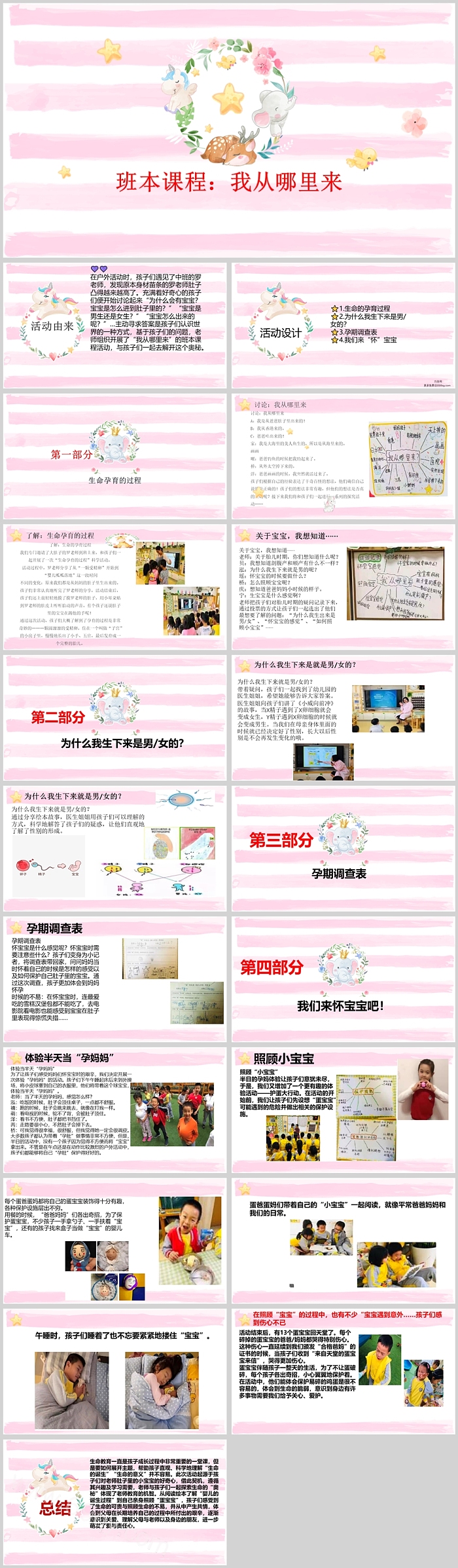 幼儿园大班班本课程《我从哪里来》科学综合活动ppt课件