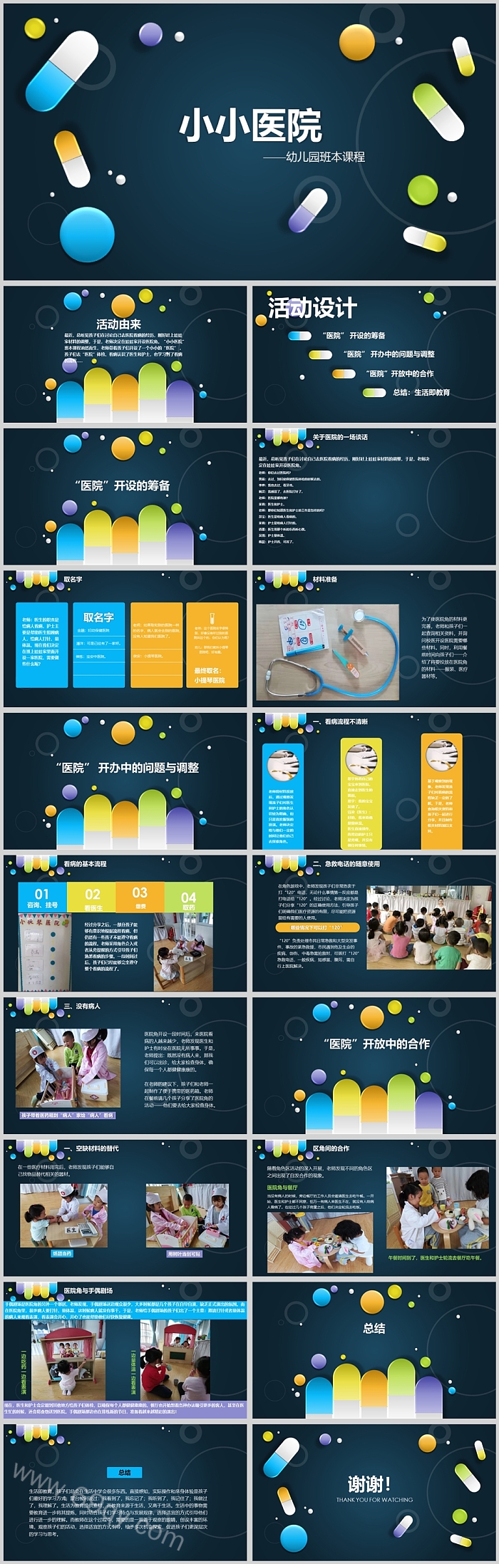 幼儿园大班班本课程《小小医院》19页ppt课件（幼儿园教学）