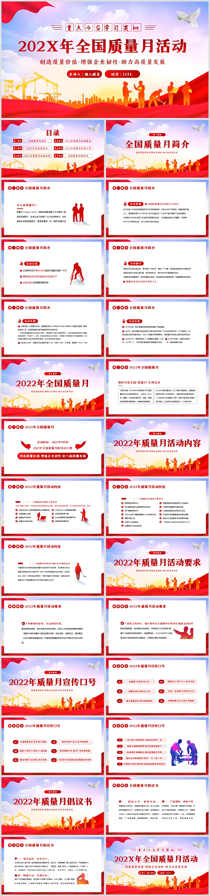 2024全国质量月活动内容第45个全国质量月主题宣传PPT课件