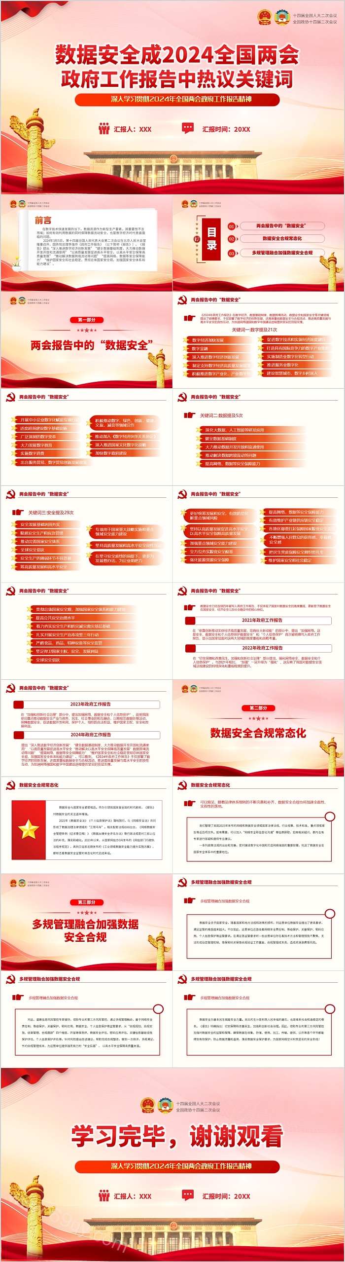 2024年全国两会政府工作报告中热议的41个关键词党课PPT课件