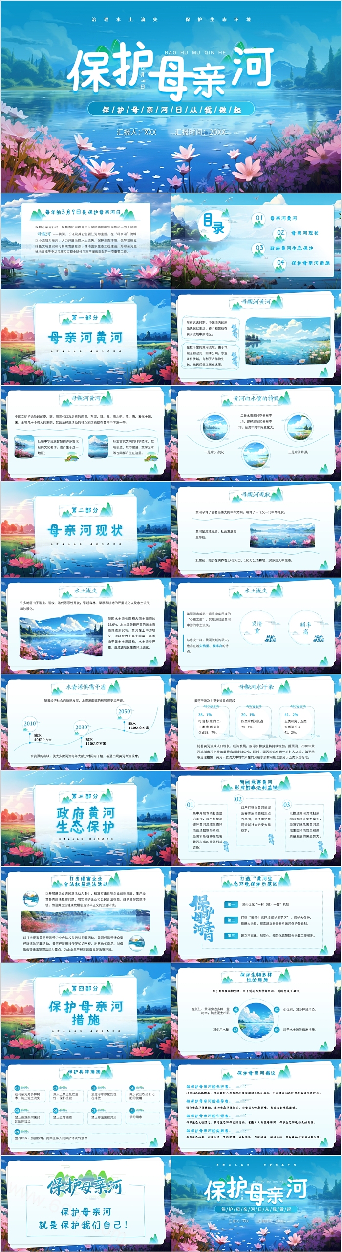 保卫黄河保卫长江从我做起保护母亲河教育主题班会ppt课件