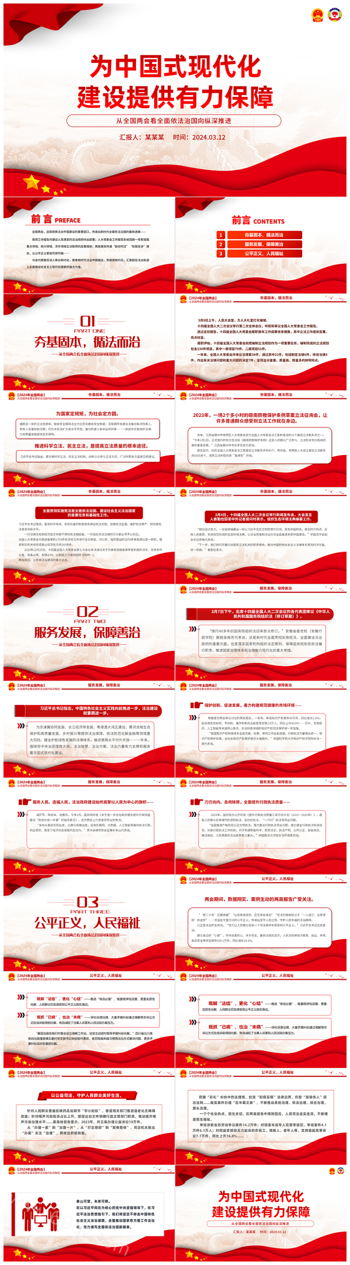 2024聚焦全国两会坚持把推进中国式现代化建设提供有力保障党课PPT课件