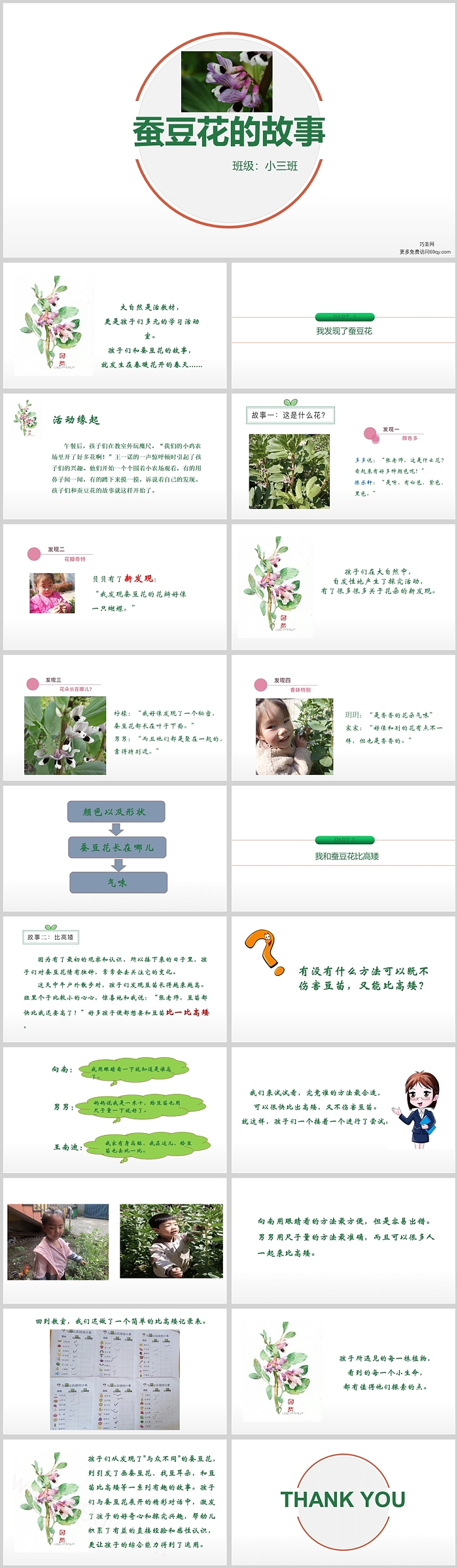幼儿园小班课程故事《蚕豆花的故事》21页ppt课件